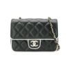 圖片 Chanel 展示品 菱格羊皮黑底白邊方胖斜背包(AS5151-黑)