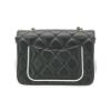 圖片 Chanel 展示品 菱格羊皮黑底白邊方胖斜背包(AS5151-黑)