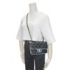 圖片 Chanel 展示品 菱格羊皮黑底白邊方胖斜背包(AS5151-黑)