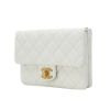 圖片 Chanel 展示品 菱格粒紋牛皮字母皮穿金鍊雙層腰包/斜背包(AS3225-白)