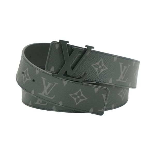 圖片 Louis Vuitton 帆布拚牛皮啞光扣頭雙面用腰帶/皮帶-90cm(M0449-黑灰)