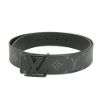 圖片 Louis Vuitton 帆布拚牛皮啞光扣頭雙面用腰帶/皮帶-90cm(M0449-黑灰)