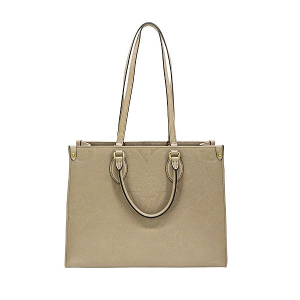 圖片 Louis Vuitton 展示品 OnTheGo MM 壓花牛皮手提肩背二用包(M45607-米)