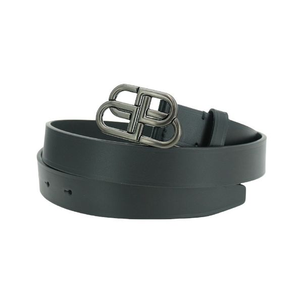 圖片 Balenciaga 黑BB logo 小牛皮腰帶/皮帶(581690-黑)